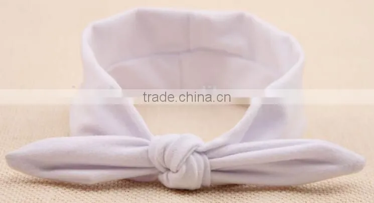 solid color bow style cotton kids headband, kids cotton fabric headband