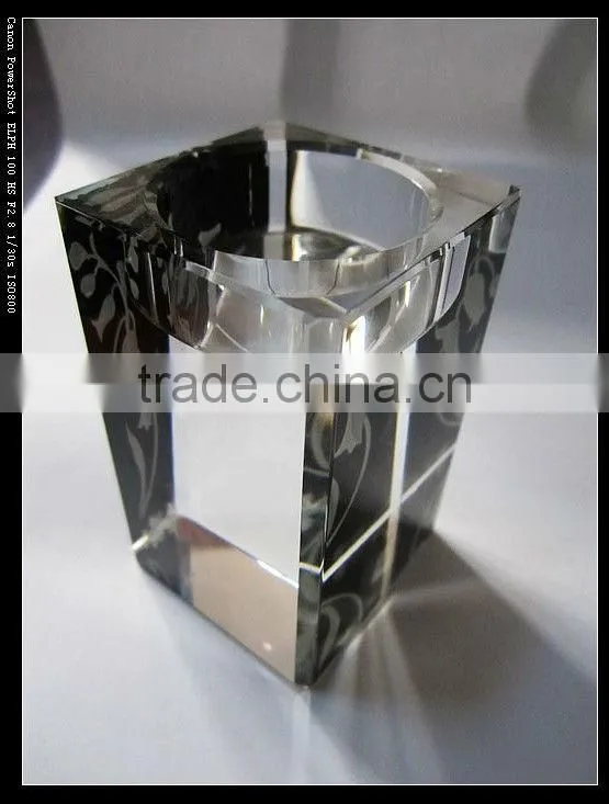 Elegant flower Square Crystal candlesticks
