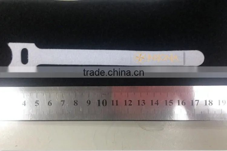 Custom hook and loop cable ties with logo printed
