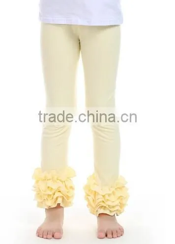 Whoelsale Stripe Cotton Autumn Girl Outfits Ruffle Leggings