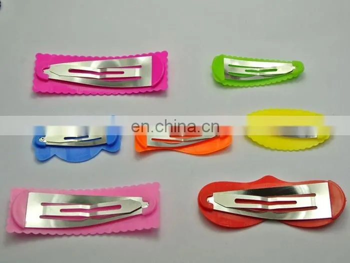 Wholesale Mix Color Assorted Plastic Coated Baby Bow Snap Hair Clips