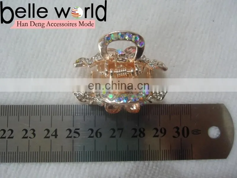 High Quality Flower Rhinestone Jewel Small Hair Claw Clips for Wedding