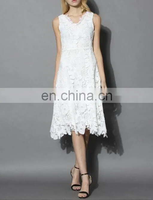 Top grade women clothes fashion lined lace dress