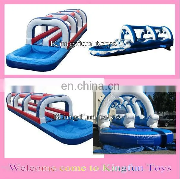 HOT Inflatable wet slide,double water slideway inflatable toys