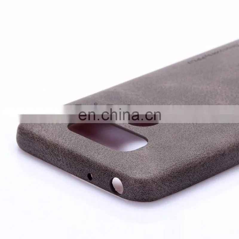 High Quality Leather Coated Hard PC Back Cover Case for LG G6