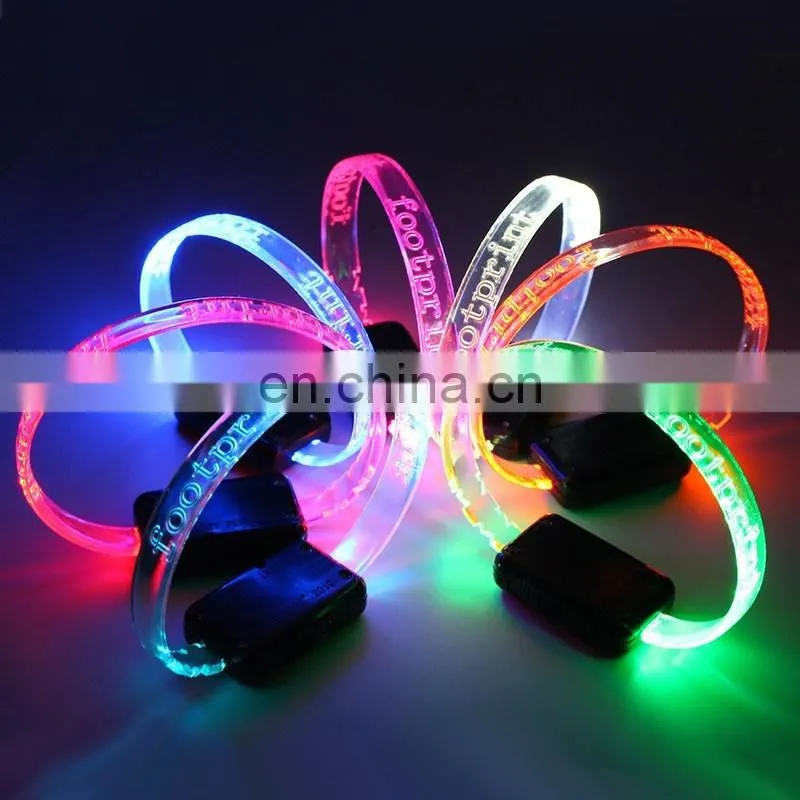 New Arrival Led Wristband Flashing cheap custom wristbands light up custom wristbands