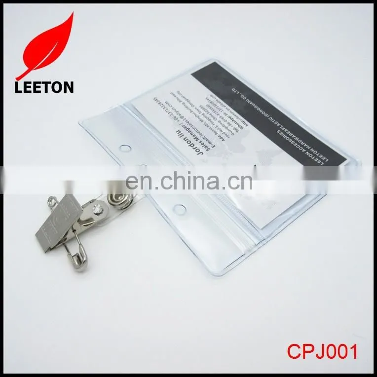 Plastic name badge holder