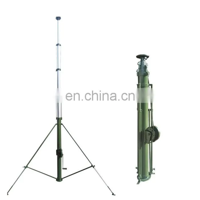 Portable outdoor 33ft antenna tower with lightning rod
