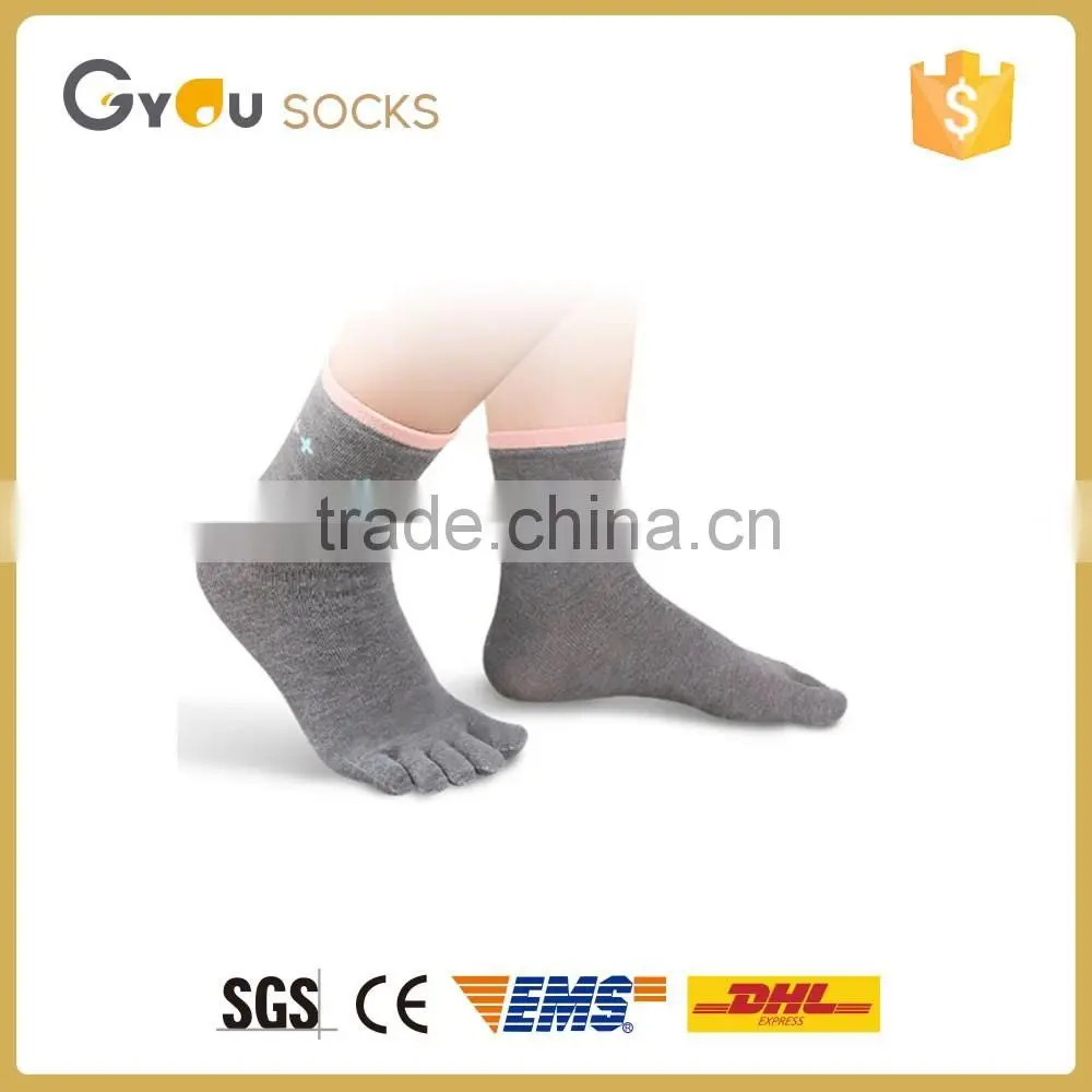 Hot Sale 2 pairs new young girls tube socks pure cotton sport baseball five finger socks toe socks bulk