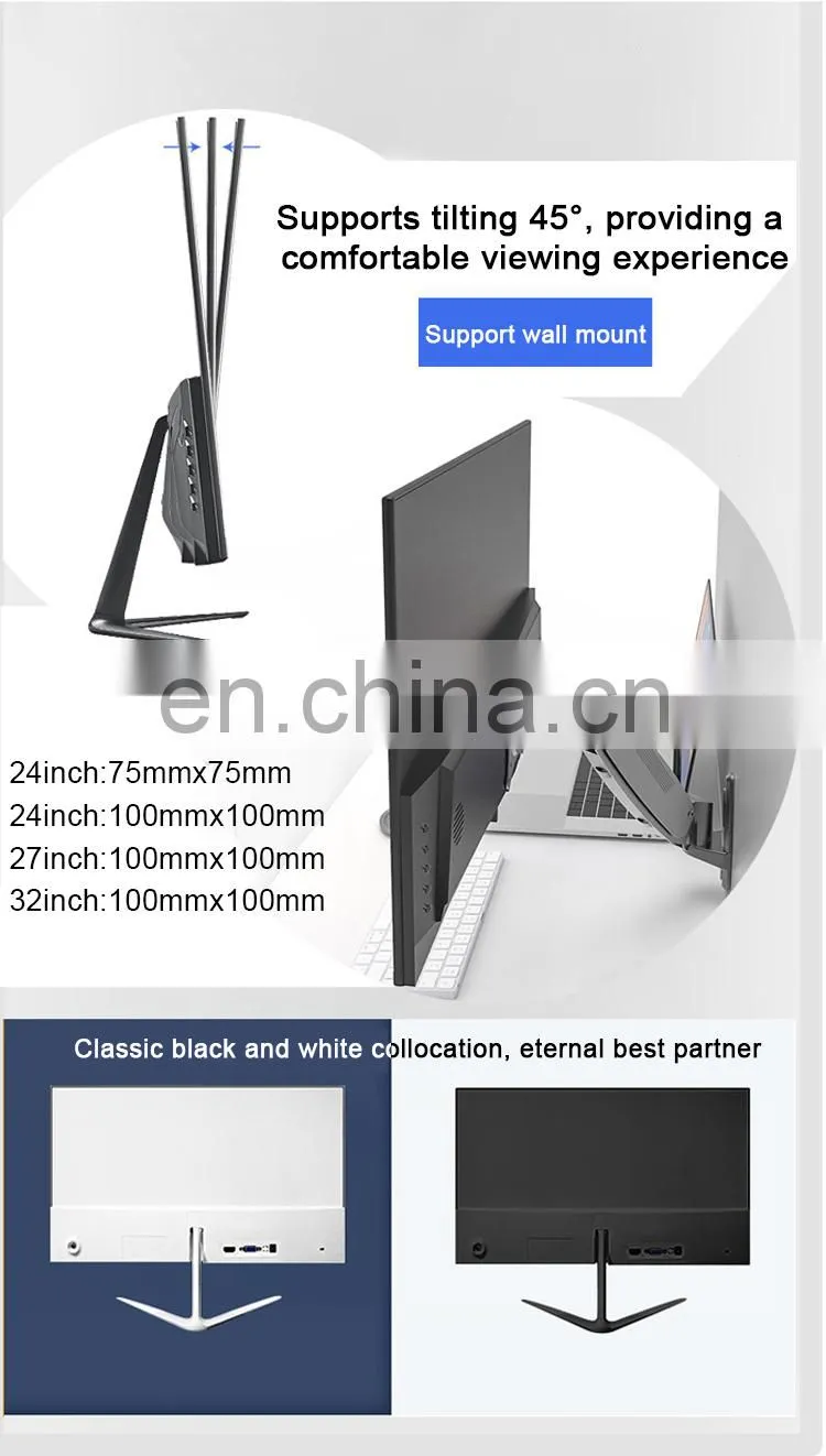 24inch Wide Screen Curved Gaming Monitor FULL HD 1080P Desktop Monitor LED Display HDMI 75HZ 165HZ