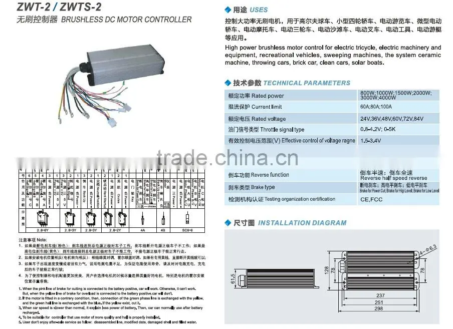 SAYOON Brushless DC motor controller ZWT-2/ZWTS-2