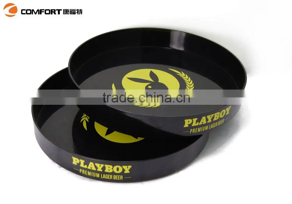 2015 bar home use melamine serving round durable tray