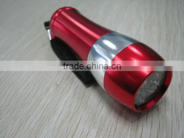 Bowling ball shape 9LED metal flashlight projector