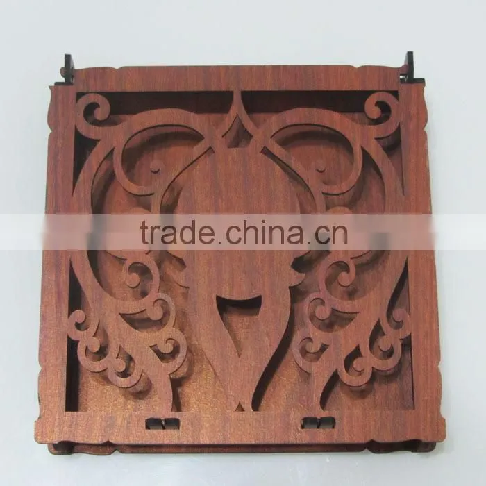 New design Material vintage style wedding invitation wooden box