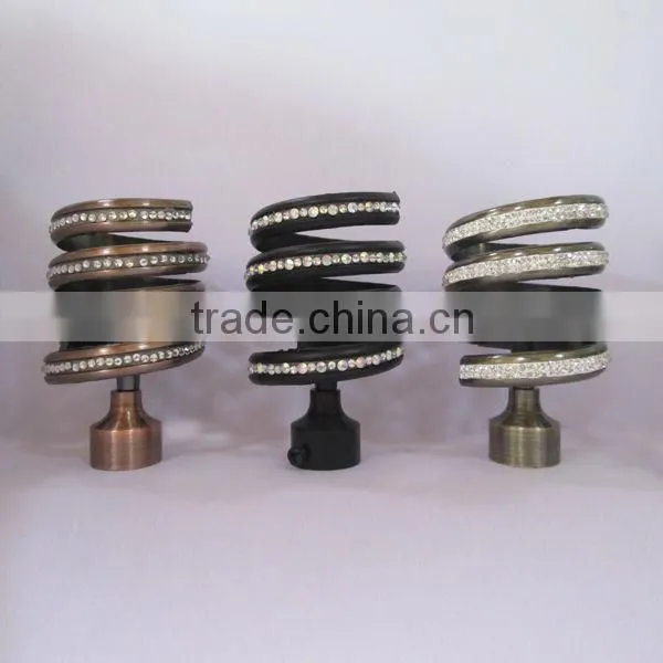 Top design curtain rod end cap/curtain finials