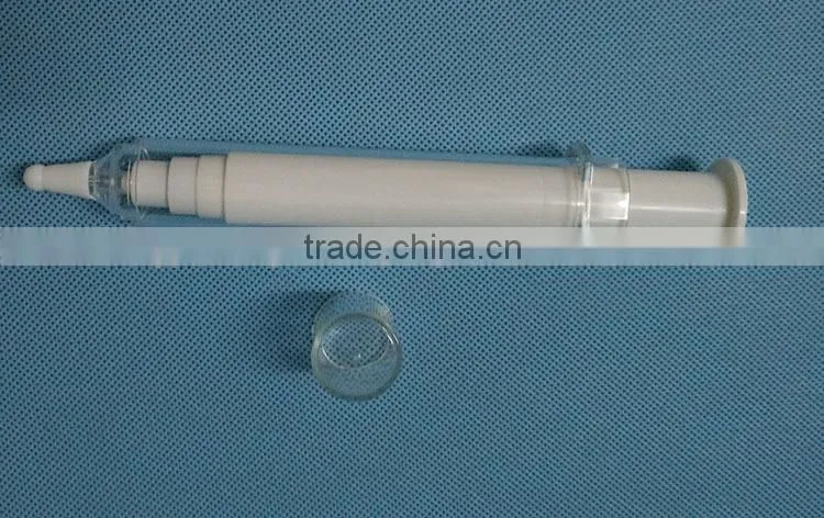 Hot Sale 20ml Plastic Airelss Syringe Container for Cream, Syringe cream bottle