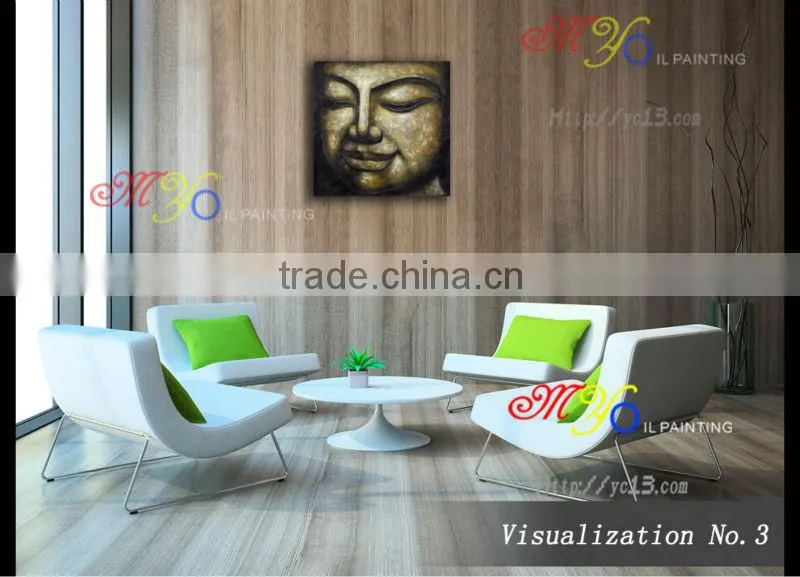 oil painting on canvas home decoration buddha head hand painted