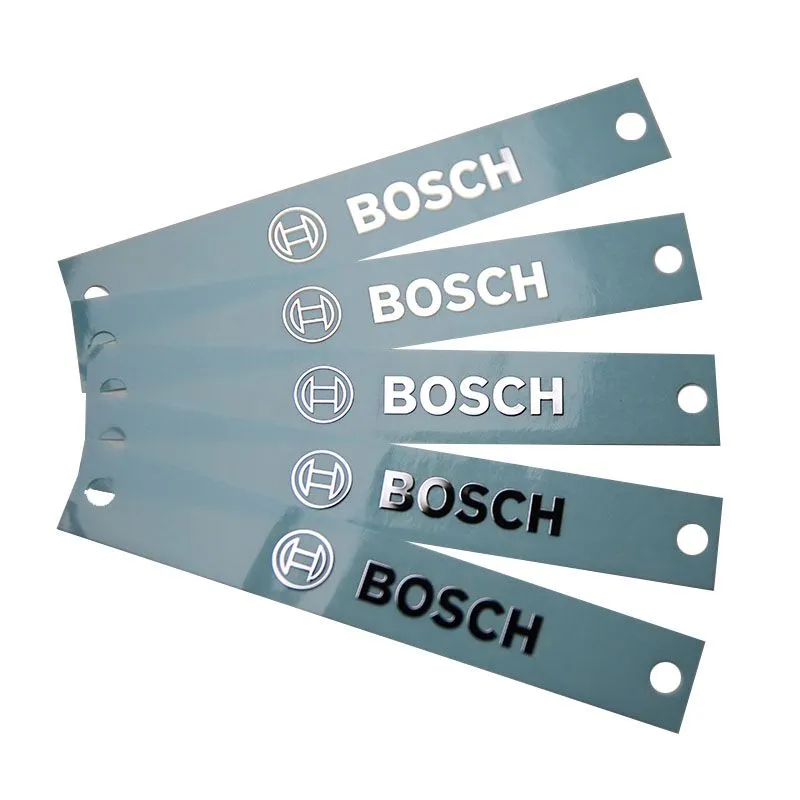 metal logo sticker