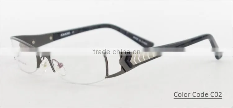 Half-rim Metal High Class Fashion Cheap Plastic Glasses Frames Spectacles Glasses Frames