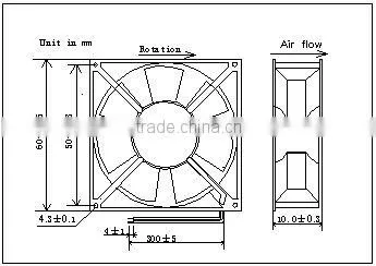 XD 60*60*10 dc axial fan