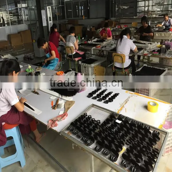 Emeda Qingdao hair factory in China supply 100% human hair extensions hair bundles.