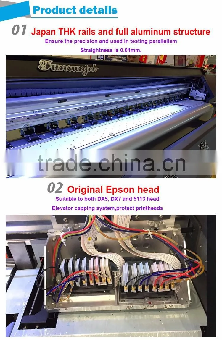 factory original ! funsunjet 10ft inkjet 1440dpi eco solvent plotter with DX5 head