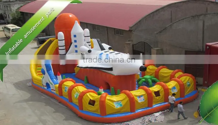 Inflatable amusement park with castle ,inflatable fun city for fun ,giant fun city park