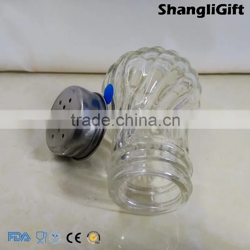 50ml Ribbed Spice Bottles Pepper Grinder Glass Bottle