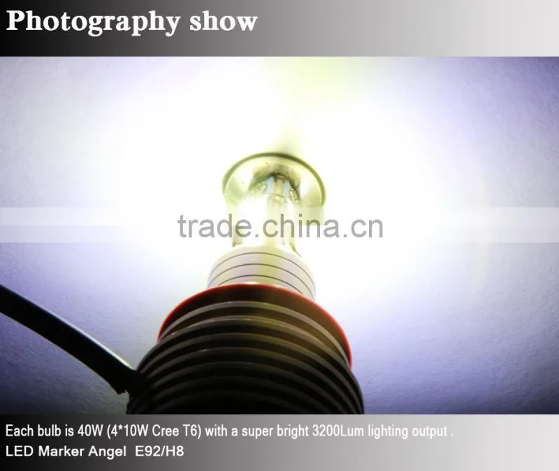 Error Free high power h8 led c.ree 80w led angel eyes