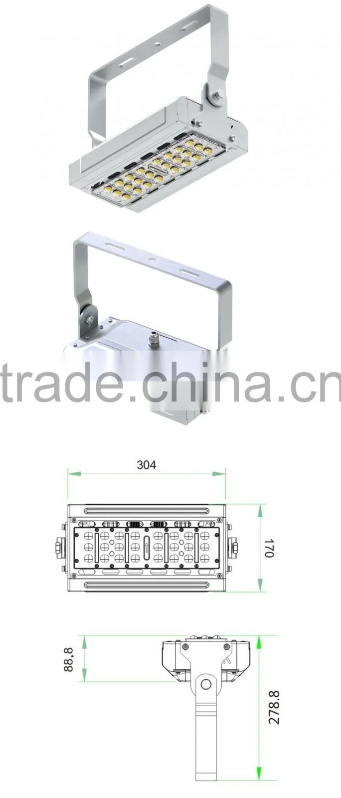 Multi-function modular LED light CE RoHS approved 30W modular LED flood light with meanwell driver