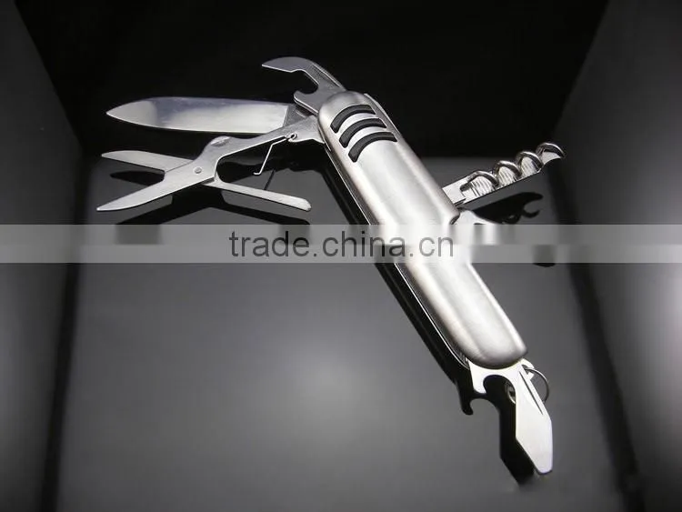 wholesale Hot Selling Stainless Steel multifunction bottle opener with knife