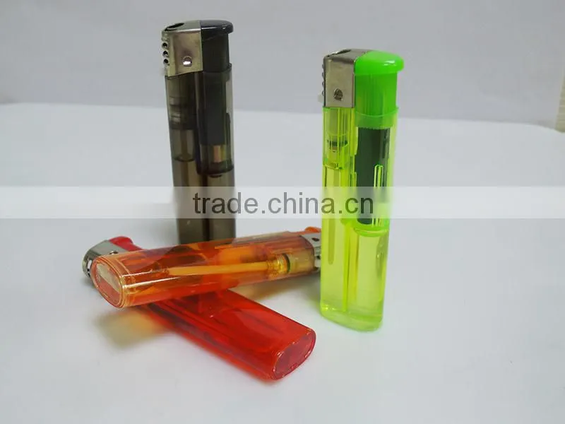 China lighter factories transparent electronic lighter, plastic disposable lighter