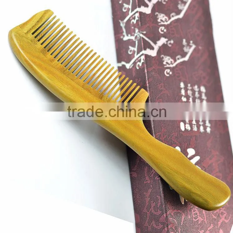 Natural Fine Tooth Peach Wood No-static Massage Hair Comb