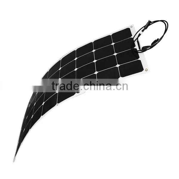 hot sale high efficiency flexible solar panel, mono semi flexible solar panel, 100 watt flexible solar panel china