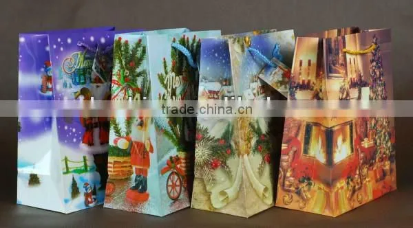 Long Rope Handle Packaging Xmas Paper Bag