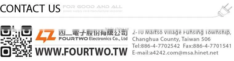 made in taiwan FOB price europe approval power extension cord with european standard ac power cord h05vv-f 3g1.5mm power cords