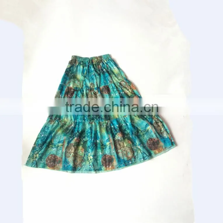 High Quality Malachite Green Lady Polyester Skirt