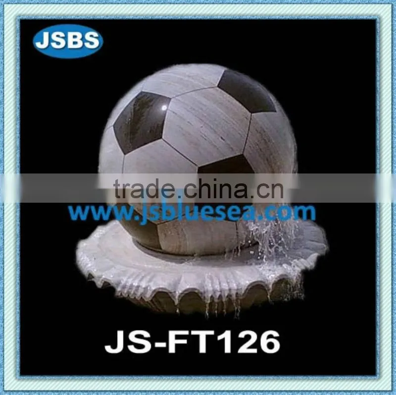 small hand carved marble football water falling fountain