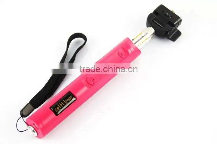 Portable monopod selfie stick for mobile phone camera