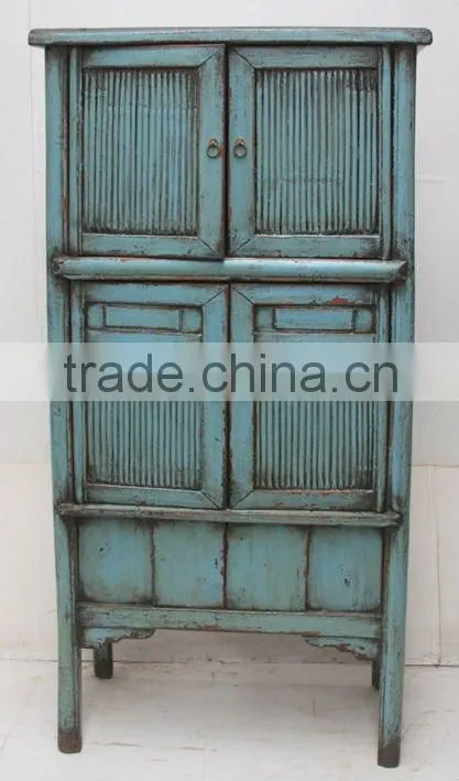 blue bamboo cabinet