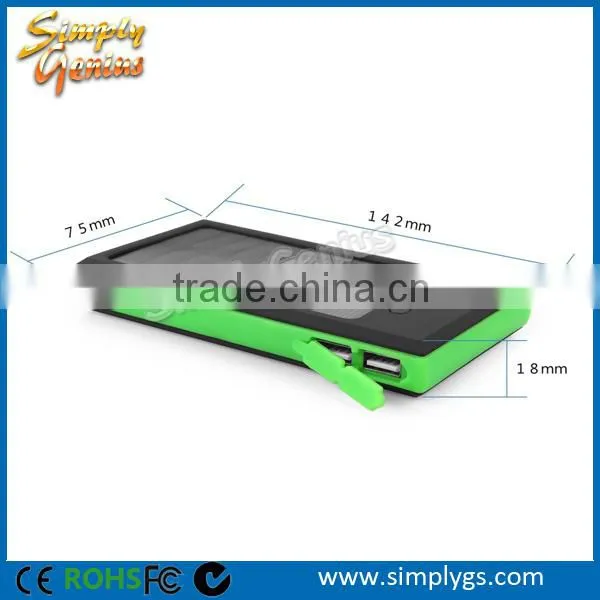 (Factory direct) 8000mah Solar power bank, power bank solar, li-polymer battery power bank