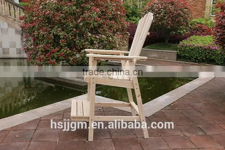 wooden outdoor high bar chair