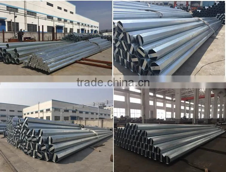 hot dip galvanized street light steel poles