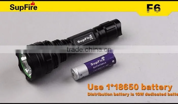 Supfire F6 Rechargeable Flashlight Strong Brightness Camping Led Totch