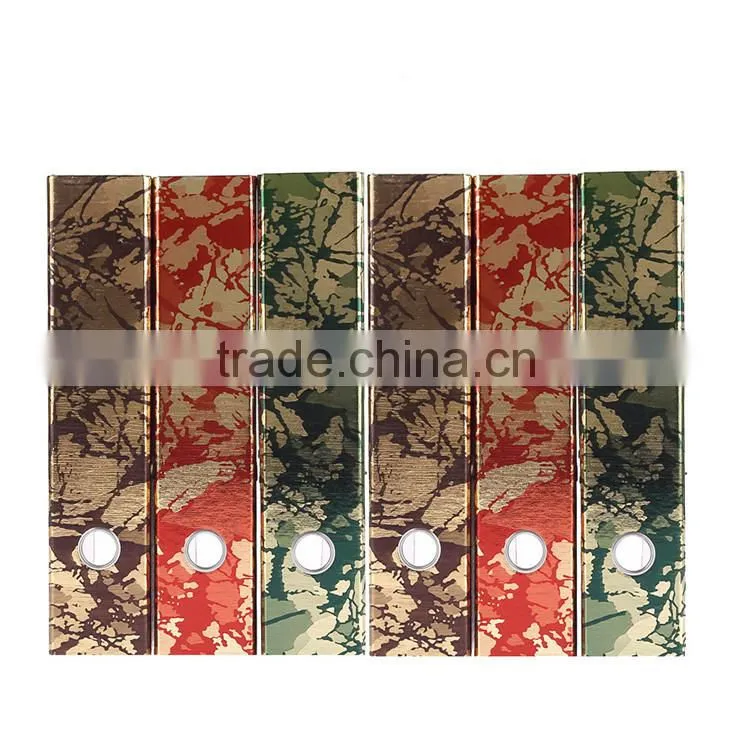 2016 luxury high quality retro patterns printed fc size lever arch handmade paper file folder
