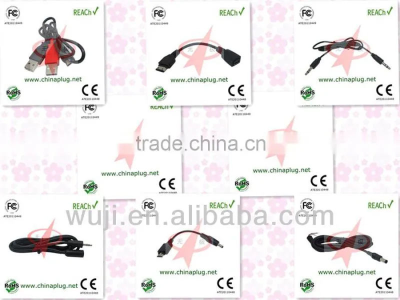 Chinese manufacturer exporter supplier usb male to 3.5mm male or jack cable