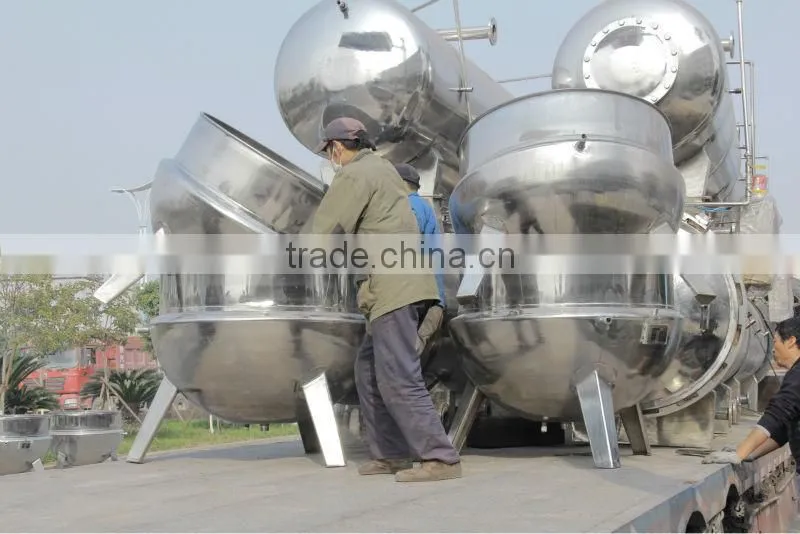 300L steam cooking kettle without agitator