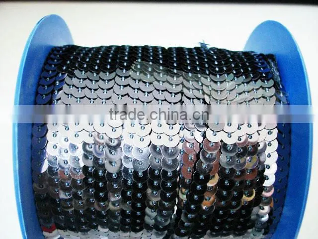 silver base color glass sequins trim 8# 16C-18C
