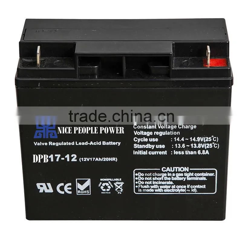Save up 20% off lead acid battery 12v17ah maintenace free rechargeable battery for motorcycle/scooter
