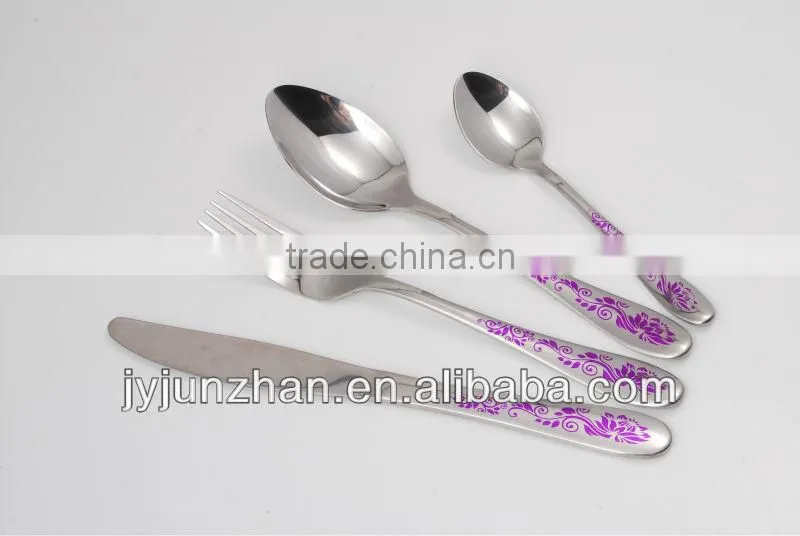 New flatware metal blue color of stainless steel made by Junzhan factory directly and sell in factory price